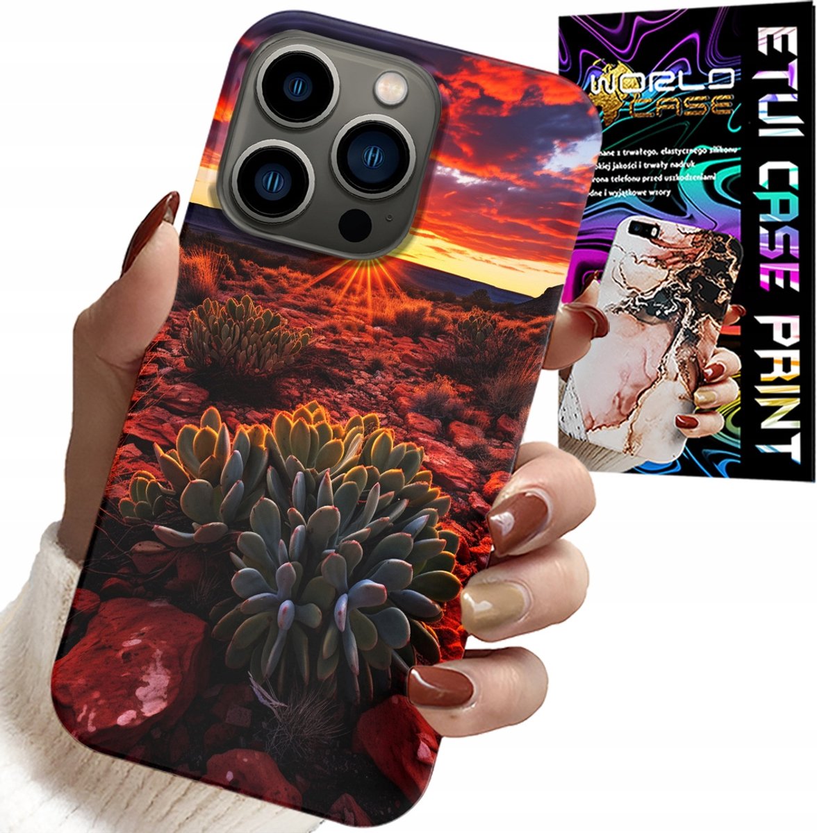 HOESJE VOOR IPHONE 16 PRO - MEXICAANSE WOESTIJNUITZICHTEN HOESJE + GLAS
