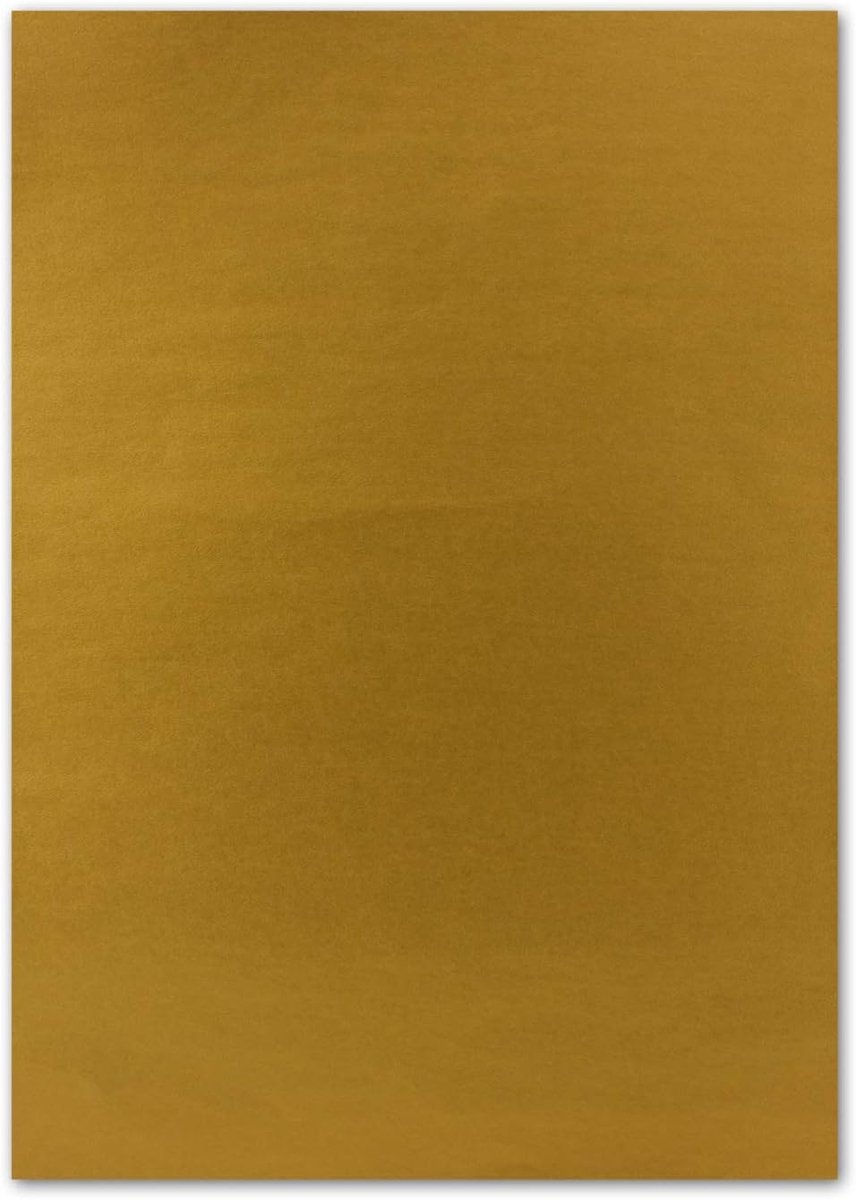 Papier Vellen - Knutselpapier Metallic - Creatief Hobby Werk - Goud Kleurig Effect - DIN A5 120g - Goud