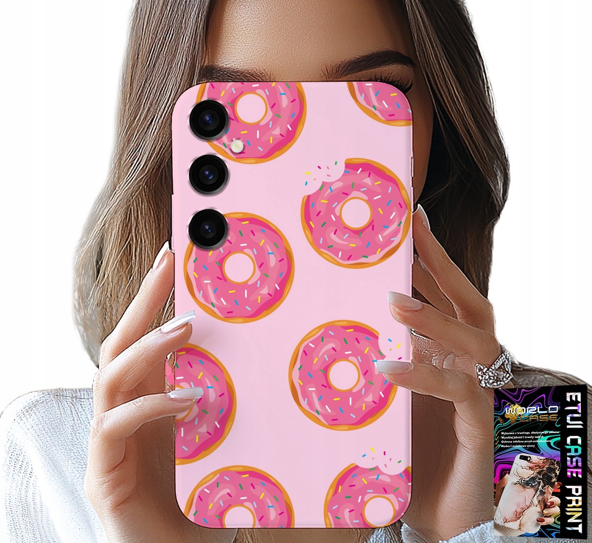 HOESJE VOOR SAMSUNG GALAXY A05S - PATROON MET DONUTS EN SUIKERCOATING
