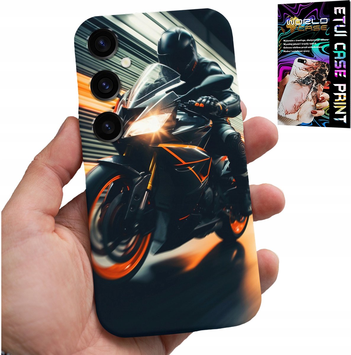 HOESJE VOOR SAMSUNG GALAXY A14 5G - MOTORFIETS MOTORVENTILATOR MOTORFIETS + GLAS