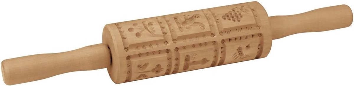 Deegroller Hout - Bakbenodigdheid - Bakken Thuis - Traditioneel Keukengerei - 37.5 cm - Bruin