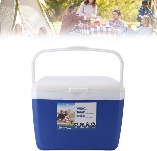 Geïsoleerde Koelbox - Draagbare Cooler - Outdoor Vervoer - Lekvrije Deksel - 13 Liter Inhoud - Blauw van Merkloos — afbeelding 3