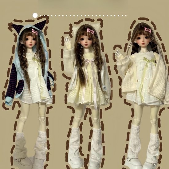 BJD Pop Kleding - Poppen Mode - Verkleden Poppen - Handgemaakt Ontwerp - 16-18 Inch - C — afbeelding 4