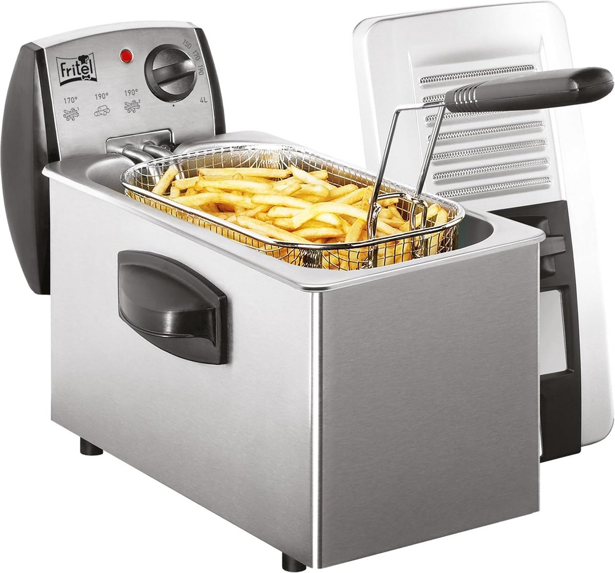 Friteuse met koude zone - 4 liter - 2600W - Ideaal voor knapperige friet
