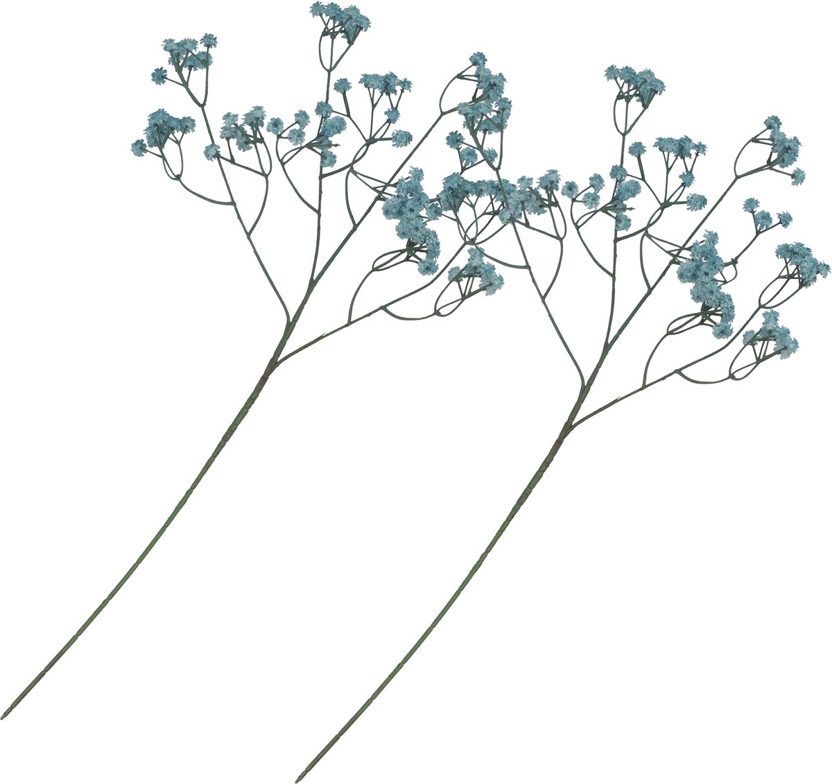 Chaks Kunstbloem Gipskruid - 2x - 60 cm - blauw - tak - kunst bloem - Gypsophila