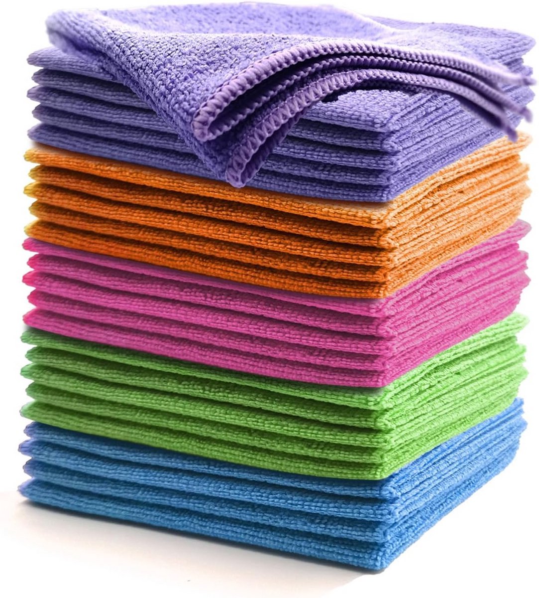 50x Luxe Microvezeldoeken 30x30 cm - Ideaal voor Poetsen en Schoonmaken
