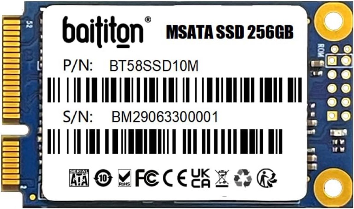 Interne SSD 256GB MSATA III Solid State Drive voor Snelle Prestaties