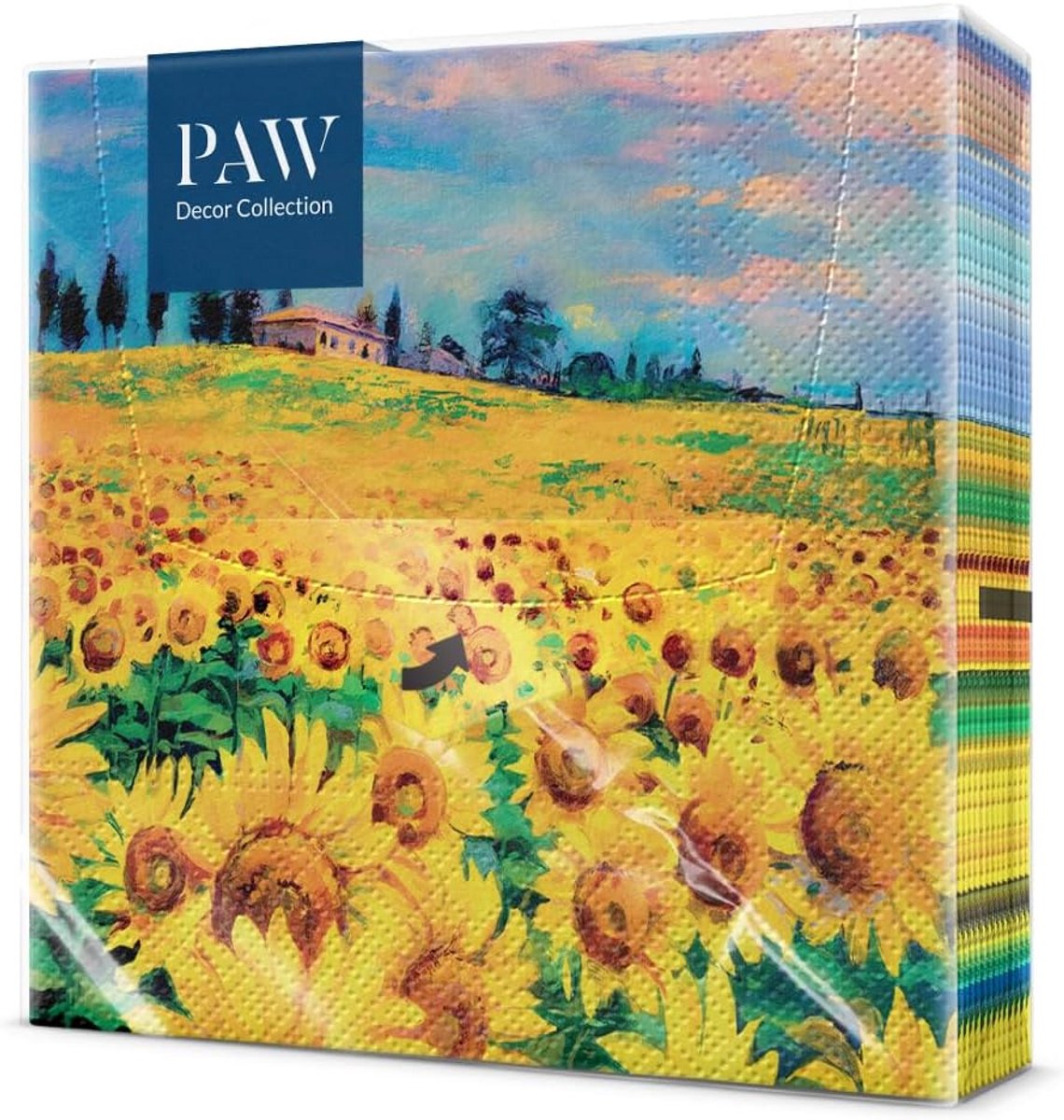 Servetten Zonnebloem Thema 3-laags 33x33 cm - 20 Stuks voor Herfsttafeldecoratie