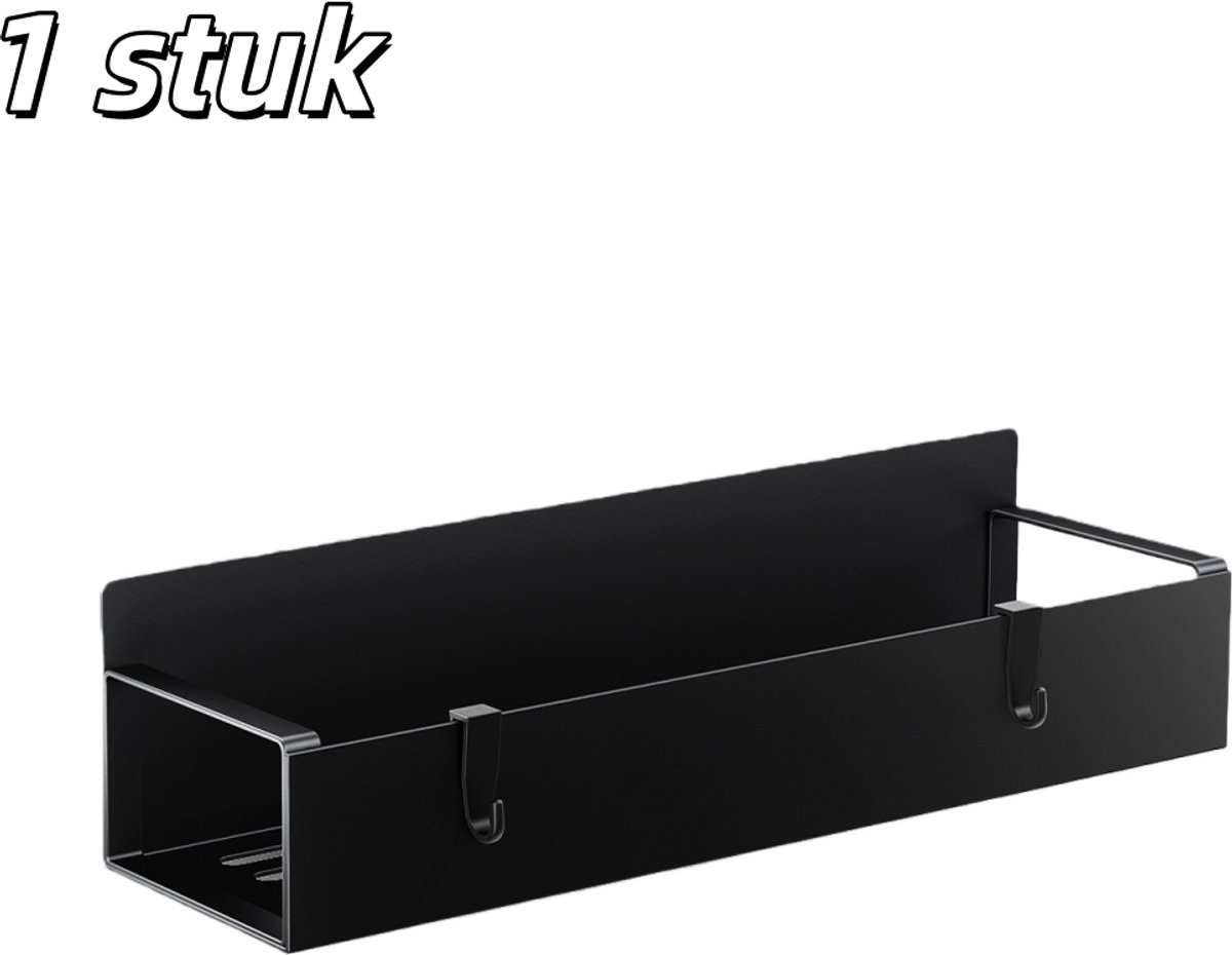 Magnetisch kruidenrek voor in de koelkast -Keuken opbergrek - Multifunctioneel opbergrek- Kruidenrek voor aan de muur -Badkamer opbergrek - Geschikt voor keuken, koelkast, woonkamer, slaapkamer, badkameropslag- Zwart