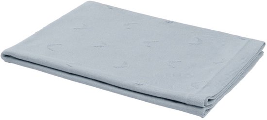 Yumeko babydeken katoen moon faded blauw 75x100