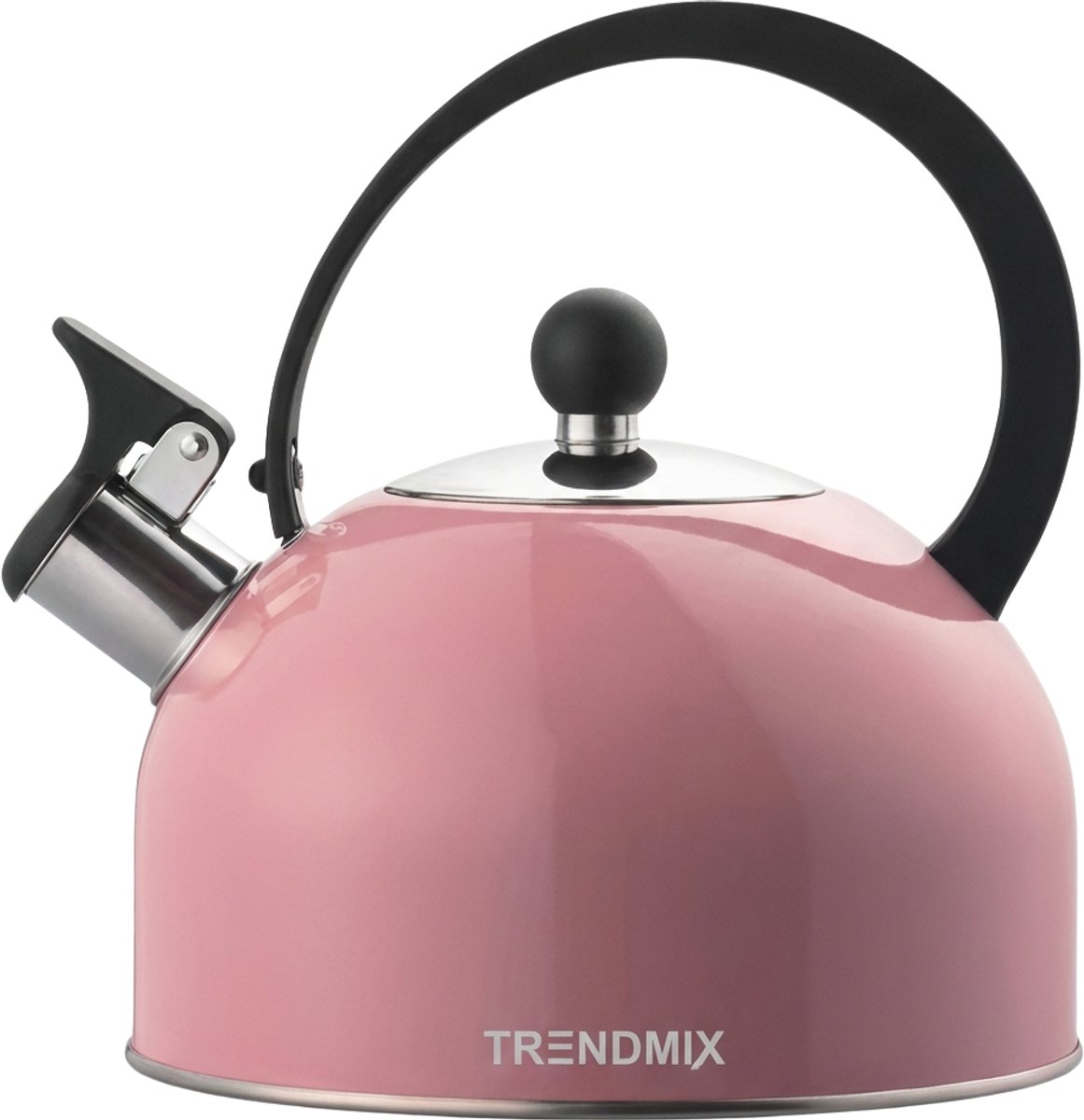 Trendmix Fluitketel Roze 2,5 Liter – Lichtgewicht RVS – Cool-Touch Handvat – Geschikt Voor Inductie, Gas En Alle Warmtebronnen