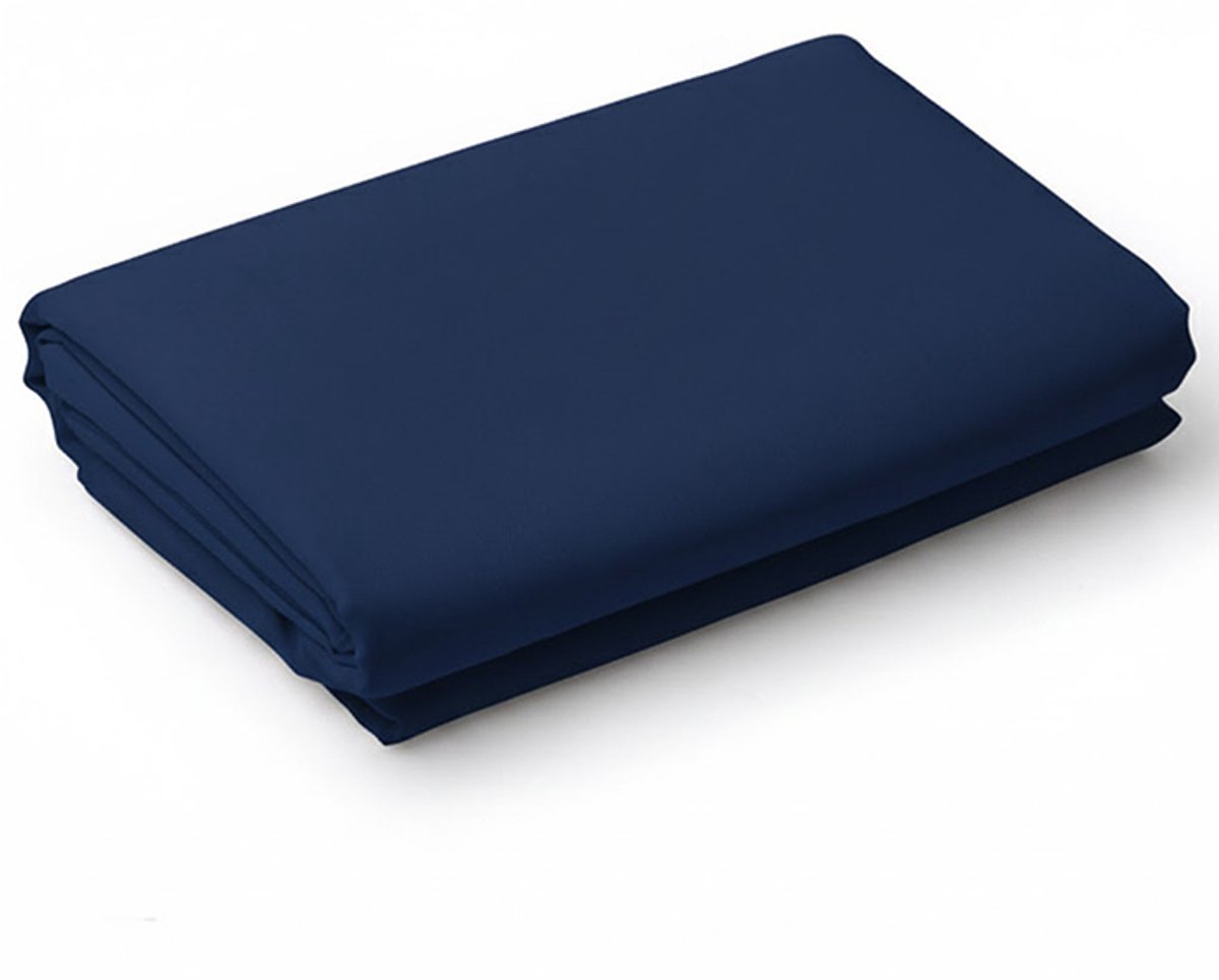 Zavelo Laken Basics Donkerblauw (Katoen)-Lits-jumeaux (240x260 cm)