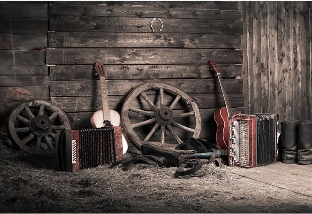Fotografie Achtergrond Oude Schuur Western Thema - 3x2m Vinyl Studio Backdrop