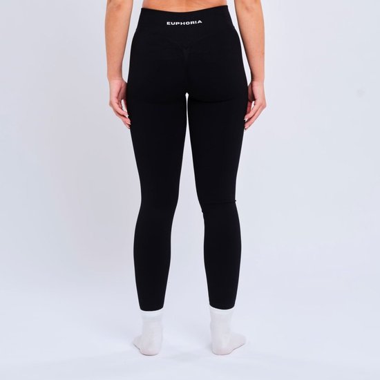 Euphoria Sportlegging Dames - Sportkleding Dames - Sportbroek Dames - Yoga Broek Dames - Zwart - Maat L — afbeelding 4