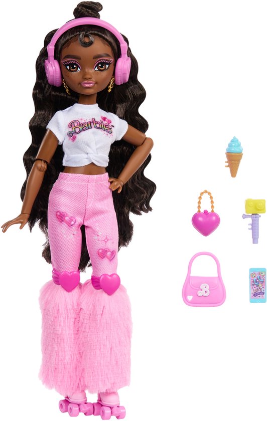 Barbie Besties Skate Party Brooklyn Pop Roze Kinderen — afbeelding 5
