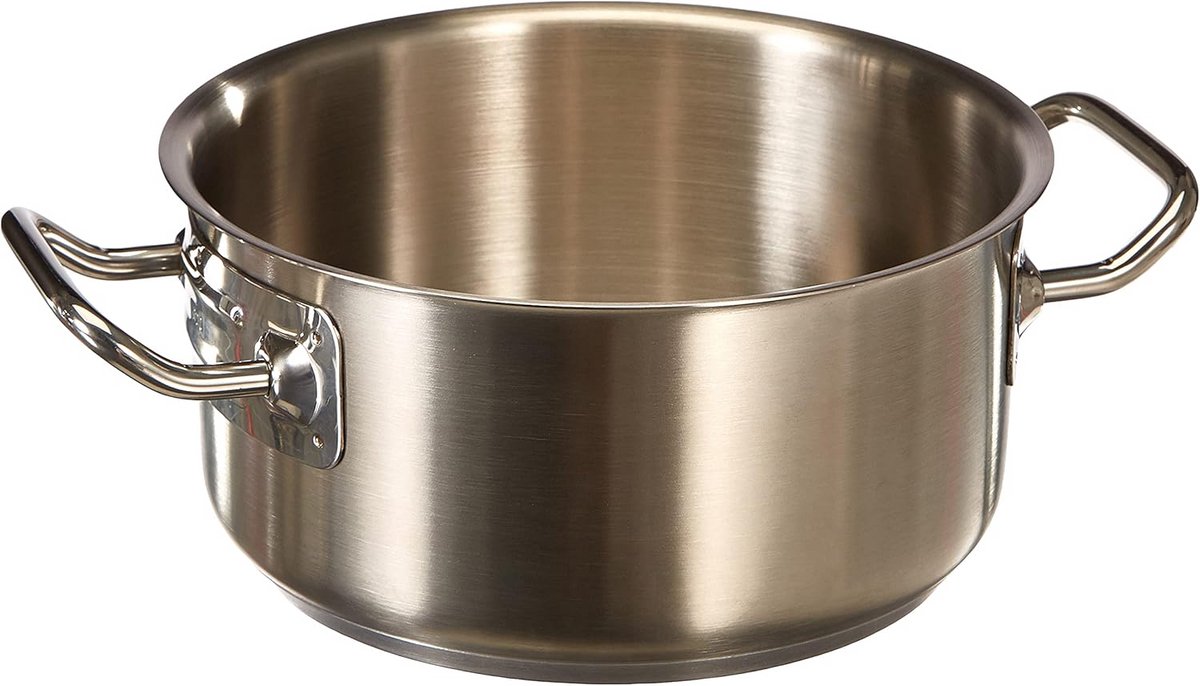 Ronde Kookpan RVS 18/10 met Twee Handvatten 20 cm