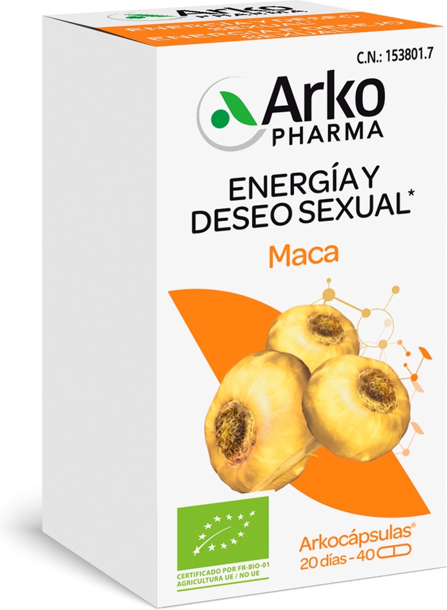 Arkocaps Maca Bio 40 capsules|Arkocápsulas Maca 40 capsules|ARKOCAPS Maca Bio 40 capsules