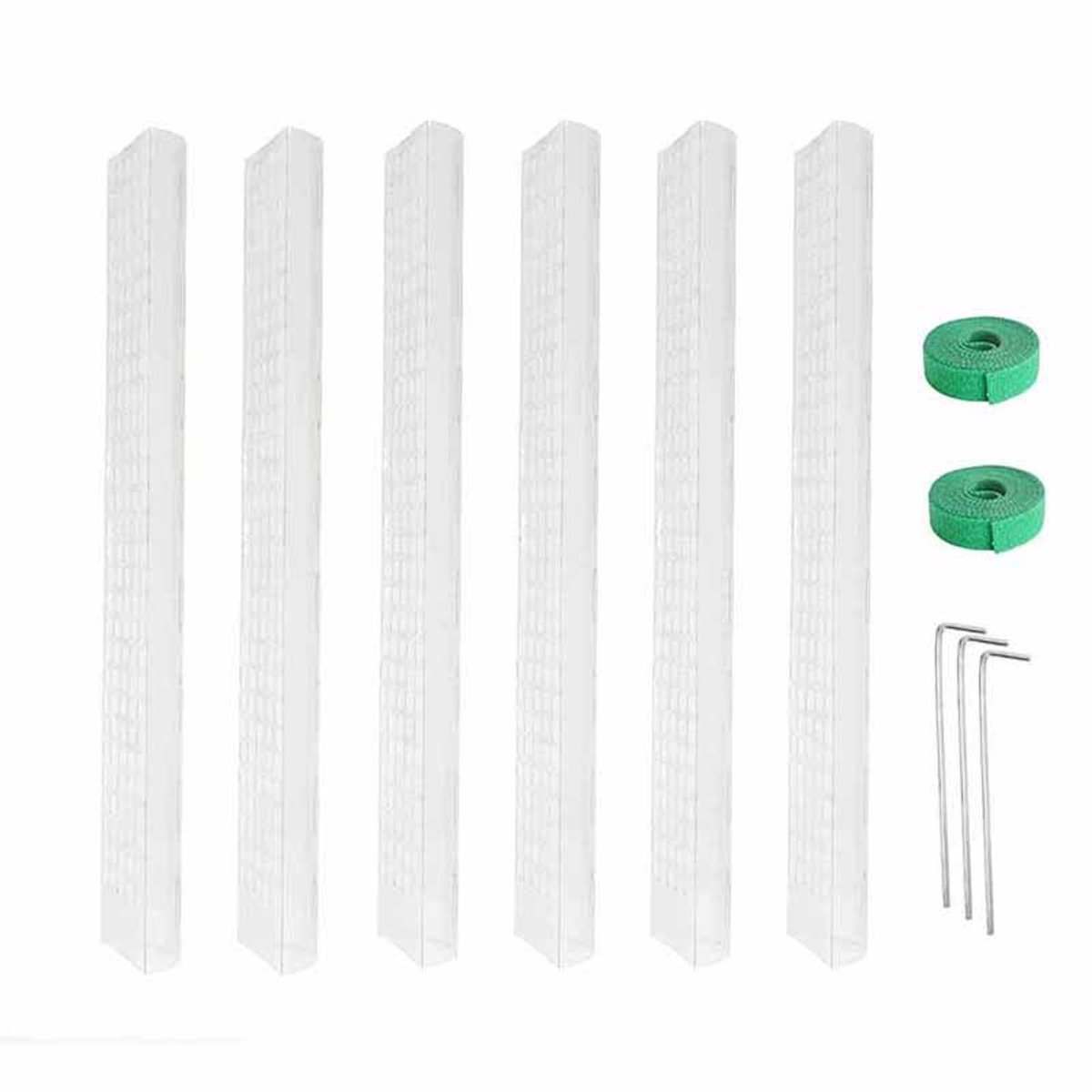 Tuinplantenstokken, plastic mosstokken, voor ondersteuning van planten en veenmos, klimplantstokken, plantenstokken, set van 6