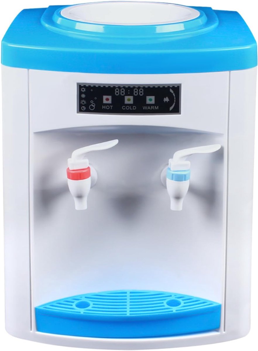 GTB® Waterkoeler - Waterdispenser met Koud Water - Waterkoeler Dispenser - Wit Blauw - 32cm x 24cm x 33cm