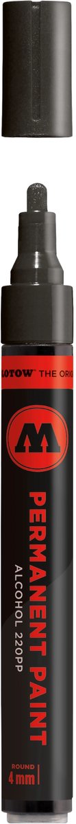 Molotow 220PP Marker Zwart 4mm - Permanent en Sneldrogend