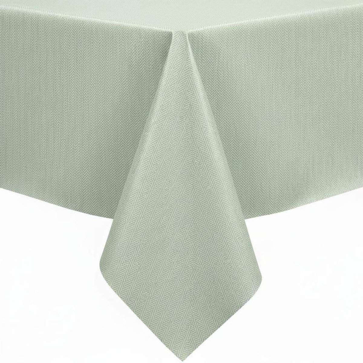 Protecttable - Tafelzeil Linen Wavy Pastelgroen 140x200cm - Tafelkleed Afwasbaar - Kunststof