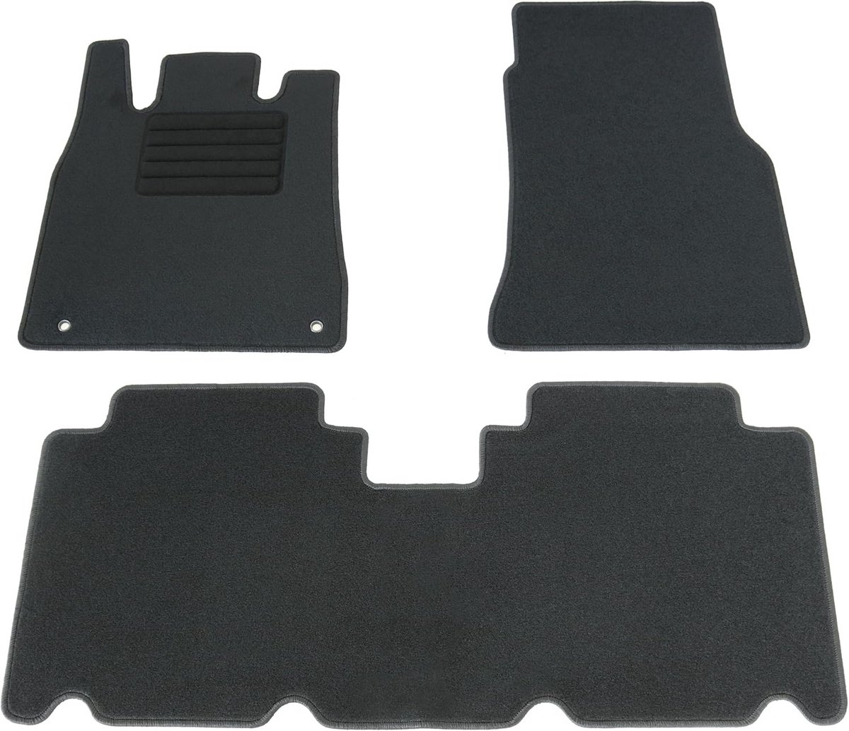 Velours Vloermatten Set (3-delig) voor Mercedes A-klasse W168 - Zwart - Antislip