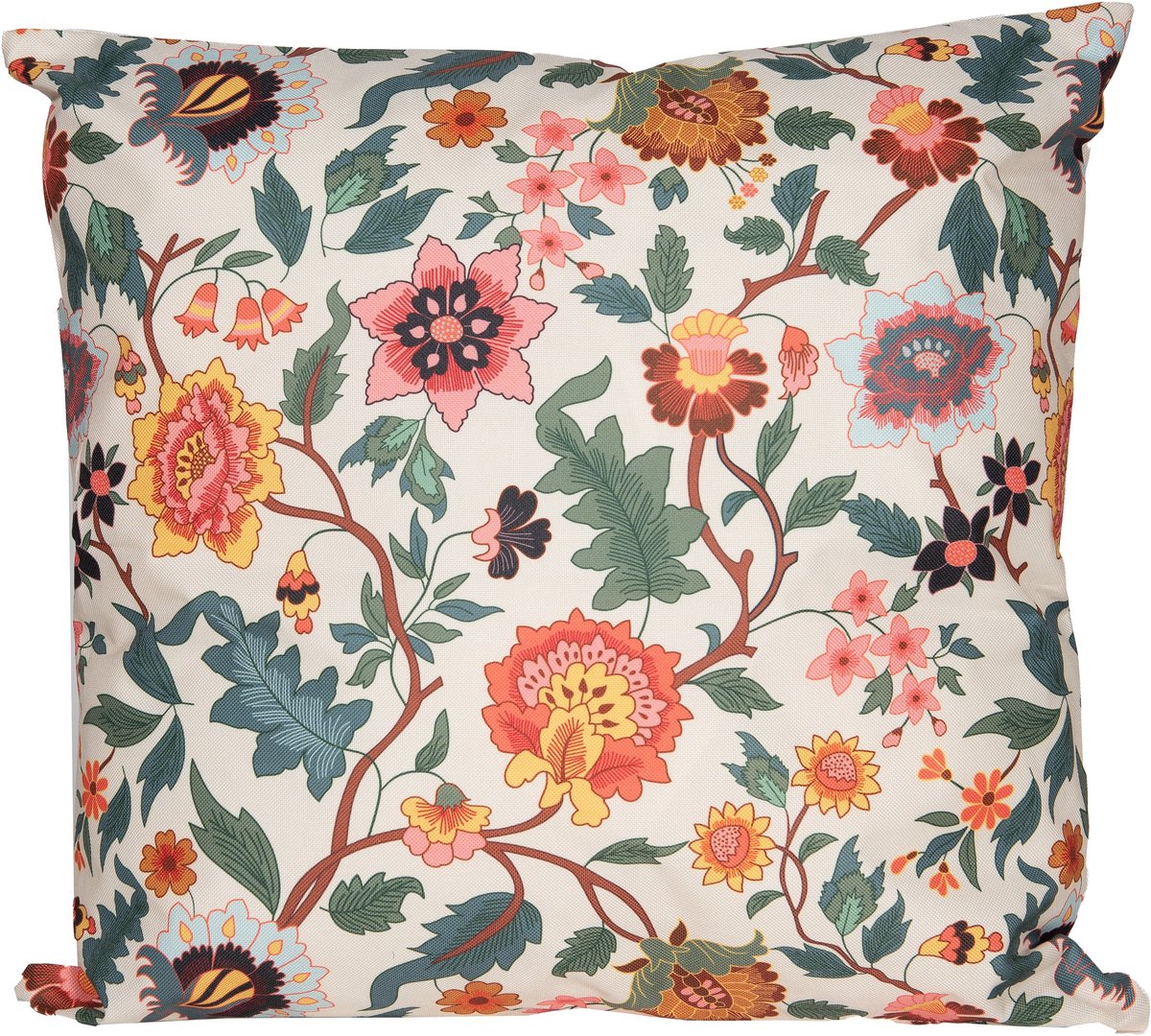 Annas collection - Buitenkussen vintage bloemen kleur 60x60 cm
