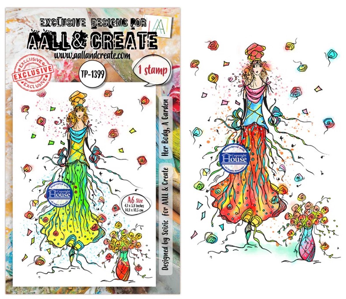 Aall & Create clearstamp A6 - Her body, a garden