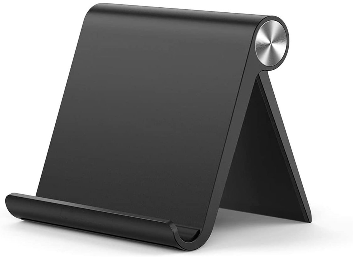 Mobiele telefoonstandaard voor op tafel – Draagbare telefoonhouder/tafelhouder (Zwart)