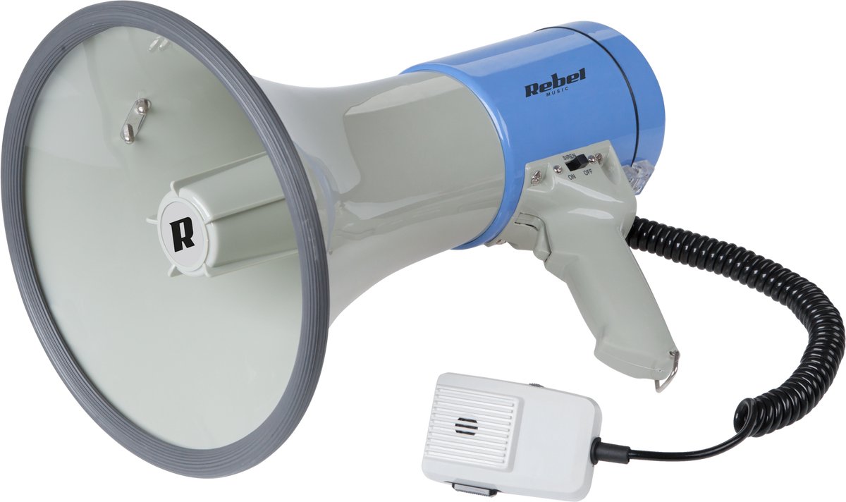 Rebel DH-12 - Megafoon Horn - 25W - Draagbare Geluidsgolf - Sirene