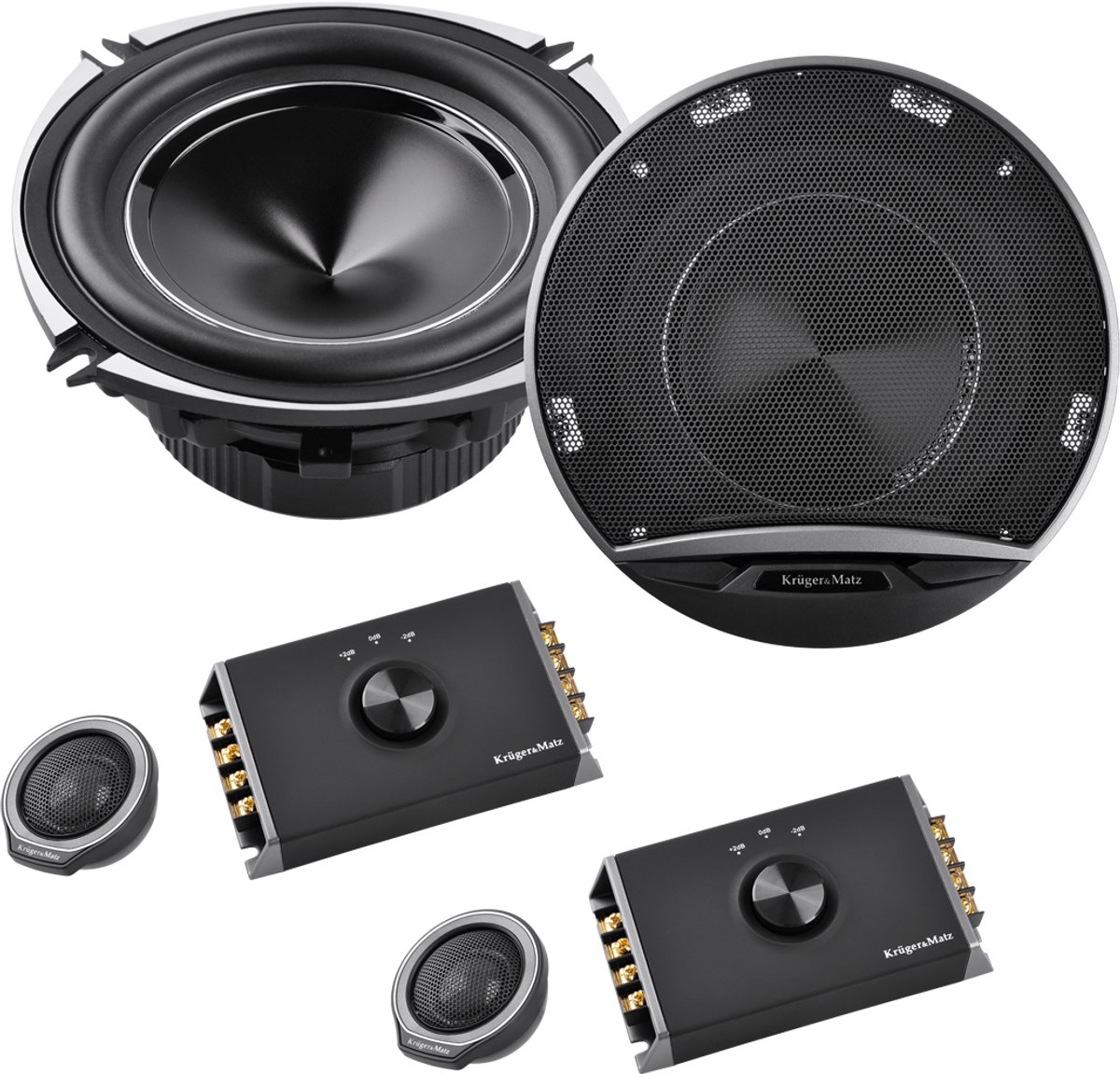 Krüger&Matz KM520T11 - Autospeaker Set - 5 Inch - 100 W - Midbass en Tweeter