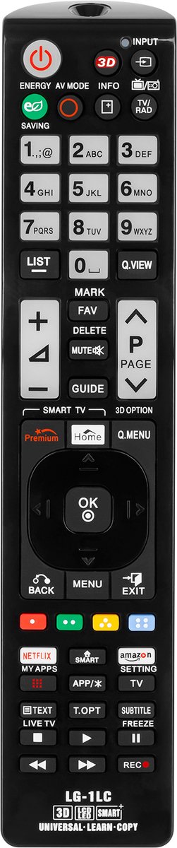 Inne - LG Serie - Universele Afstandsbediening - Ergonomisch Ontwerp - Duurzaam