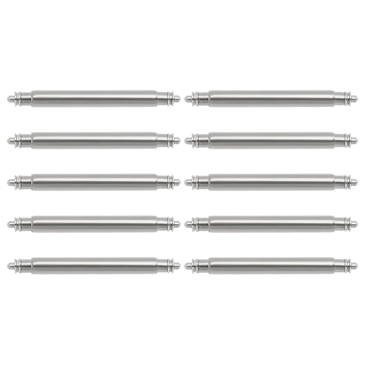 10 stuks 2.5mm Stalen Spring Bars voor Horlogebanden, Compatibel met Seiko SKX007 SKX009 en andere 22mm horloges