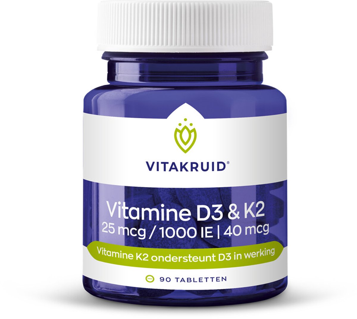 Vitakruid - Vitamine D3 K2 - 2 x 90 tabletten - Voordeelverpakking