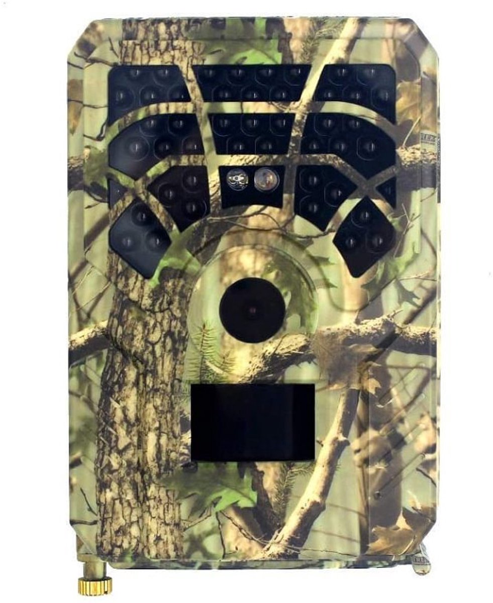 Oneay Mini Wildcamera 12MP met 16GB Geheugenkaart – Jachtcamera met LCD Scherm – 120° Groothoeklens – 0,8s Bewegingssensor – Infrarood Nachtzicht 10m – IP56 Waterdicht – Fotoval voor Jacht & Beveiliging