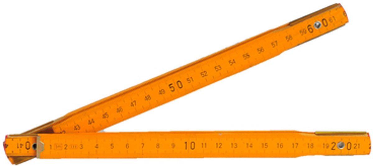 AGTECH / GRANIT PARTS GERMANY - Houten Vouwmeter - 1m - Geel