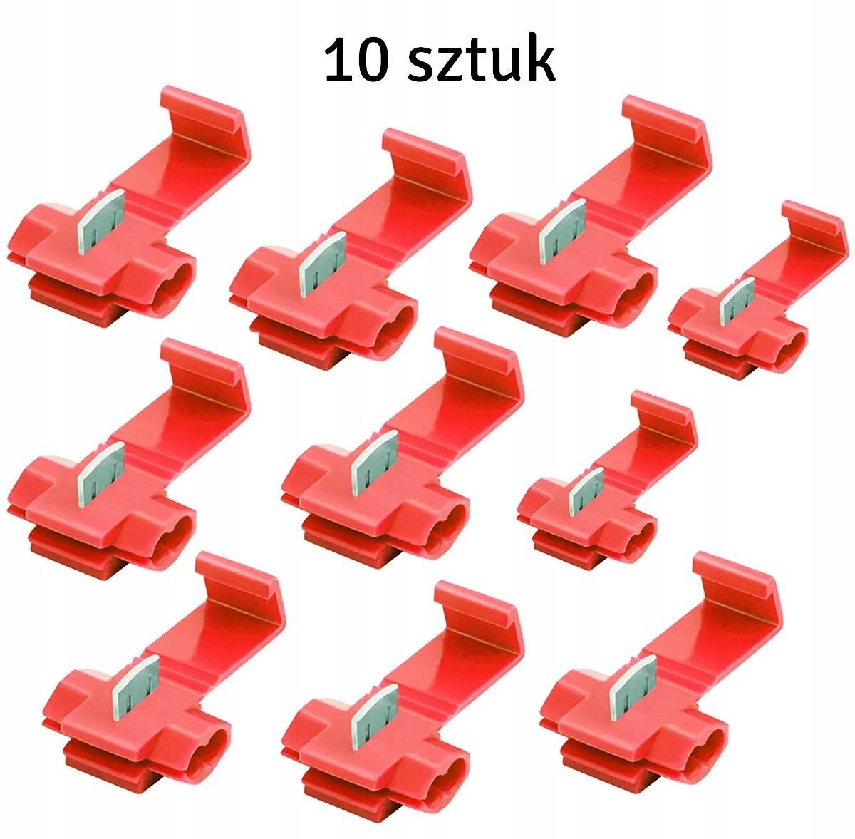 Snelkoppeling Konektor - 10 stuks - 0,5 mm + 1,5 mm - Rode kleur