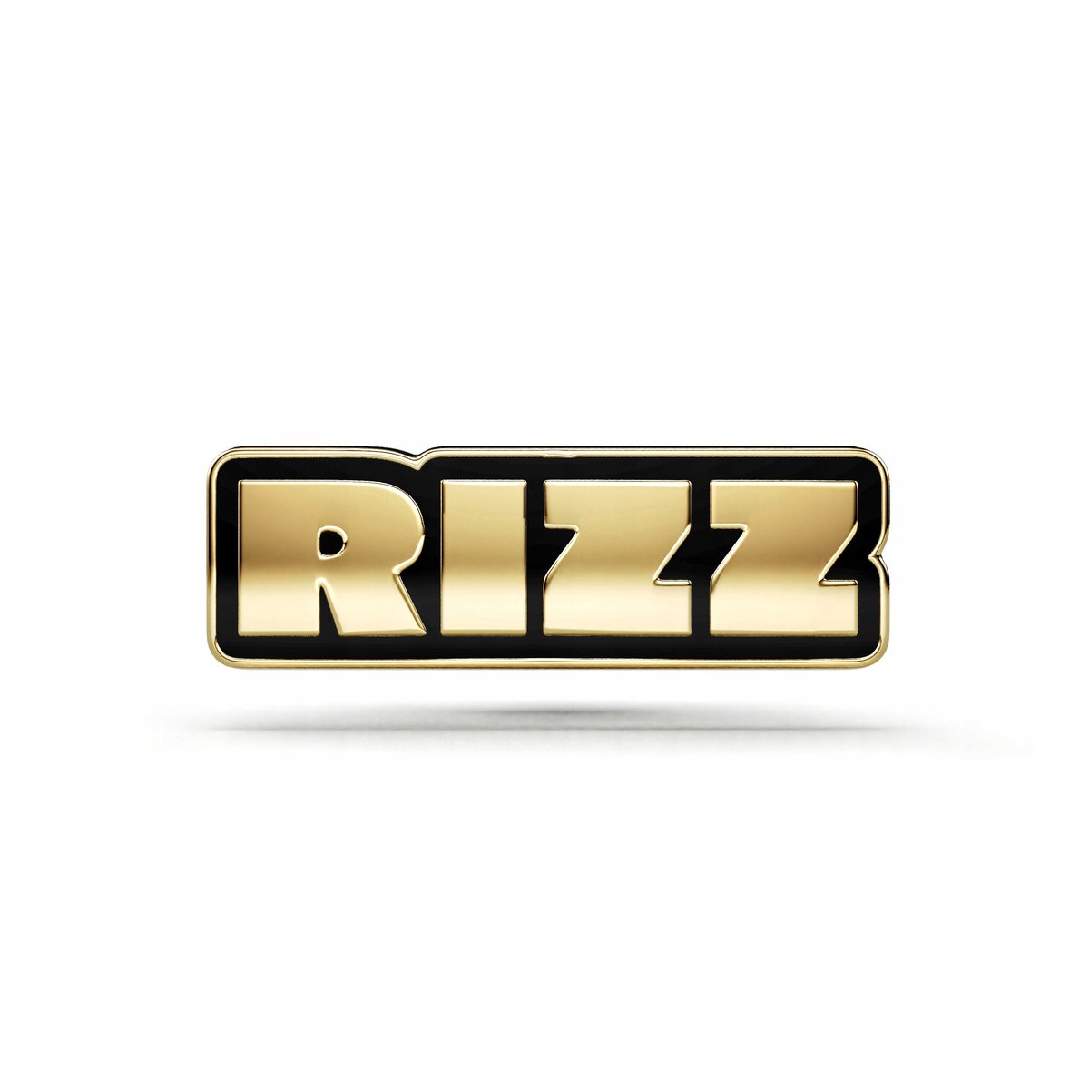 Pinets RIZZ - Gouden Speld - 14K Verguld - Zwarte Omranding