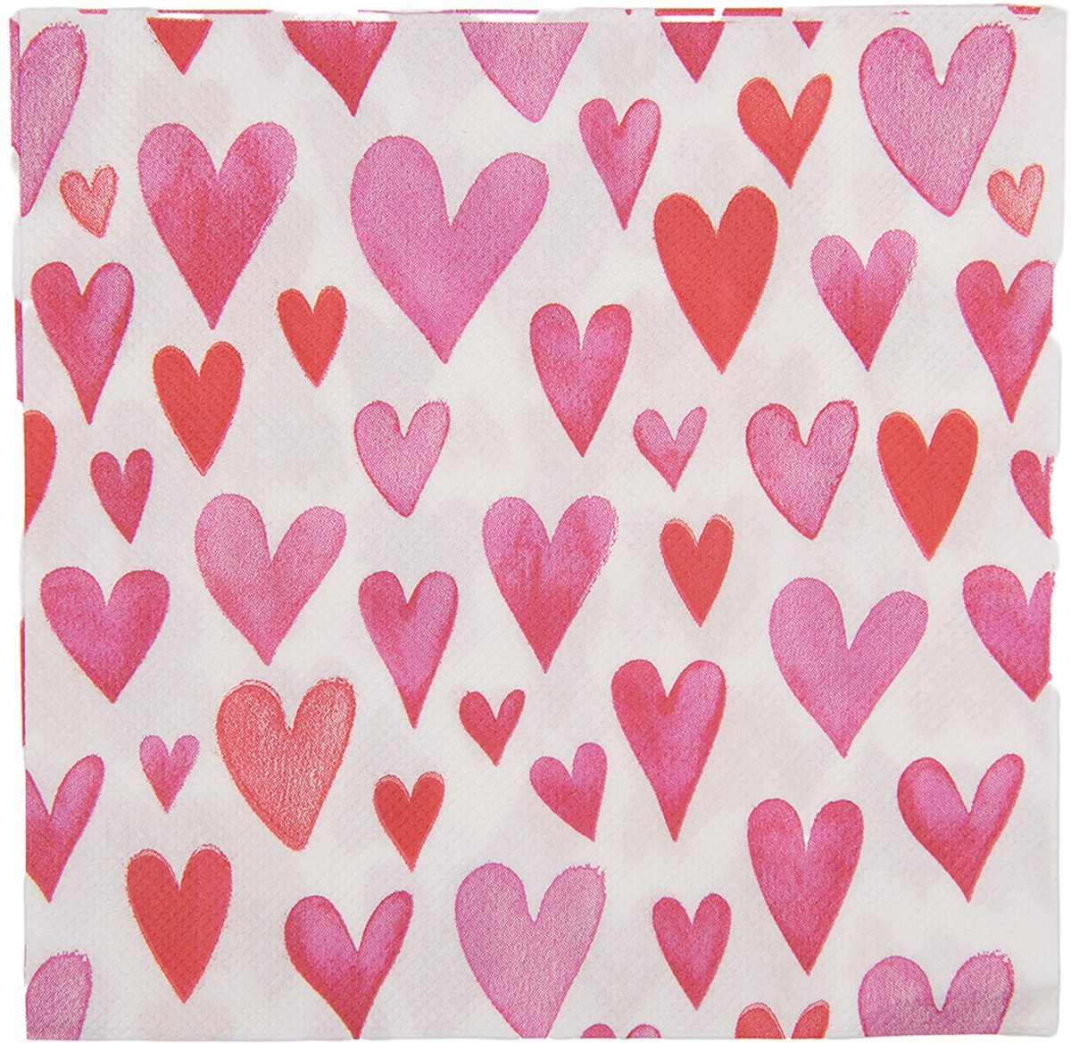 Clayre & Eef Servetten Papier Set van 20 33x33 cm Wit Papier