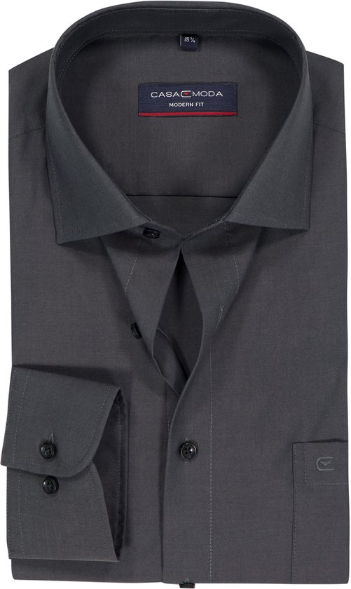 Chemise Casa Moda Uni Gris Kent Coupe Moderne - 40