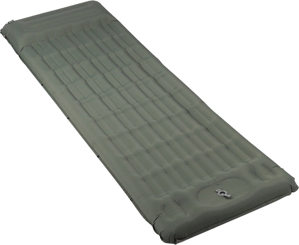 TTLUOKER®Slaapmat zelfopblazend 197 x 71 cm - Ultra Dik 12 cm Luchtbed met Ingebouwde Voetpomp - Draagkracht tot 200 kg - Camping matras - Slaapmatje - Militaire Groen