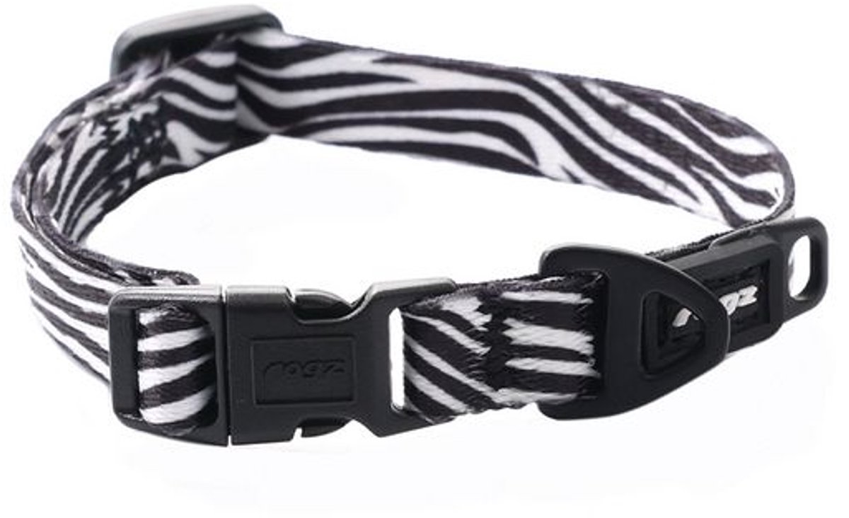 Rogz Fusion Halsband Zebra - Hondenhalsband - S