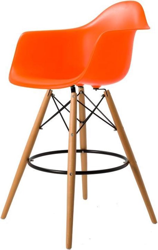 | Design barkruk DD DAW Barkruk kruk PP neon oranje Charles Eames,eetkamerstoel DD DSW mat PP neon blauw