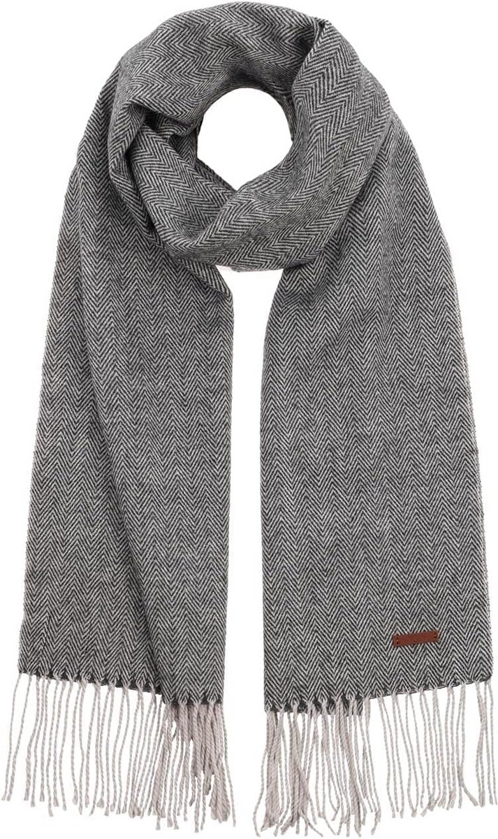 Soho Herringbone Business sjaal met rafels, fijngebreid voor herfst en winter