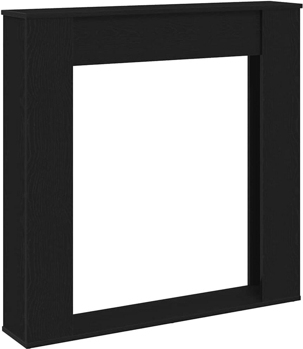 Decoratieve Schouwombouw Zwart Eiken Hout 100x100 cm - Open Haard Omranding