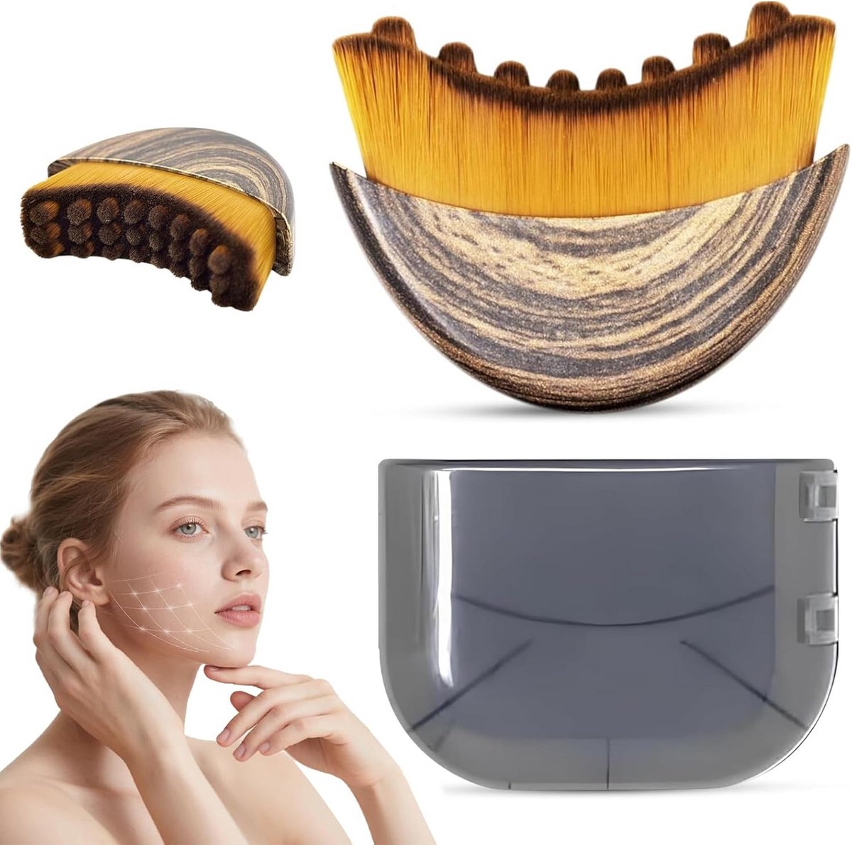 Massageborstel voor Lymfedrainage Gezicht en Kaaklijn Sculpting