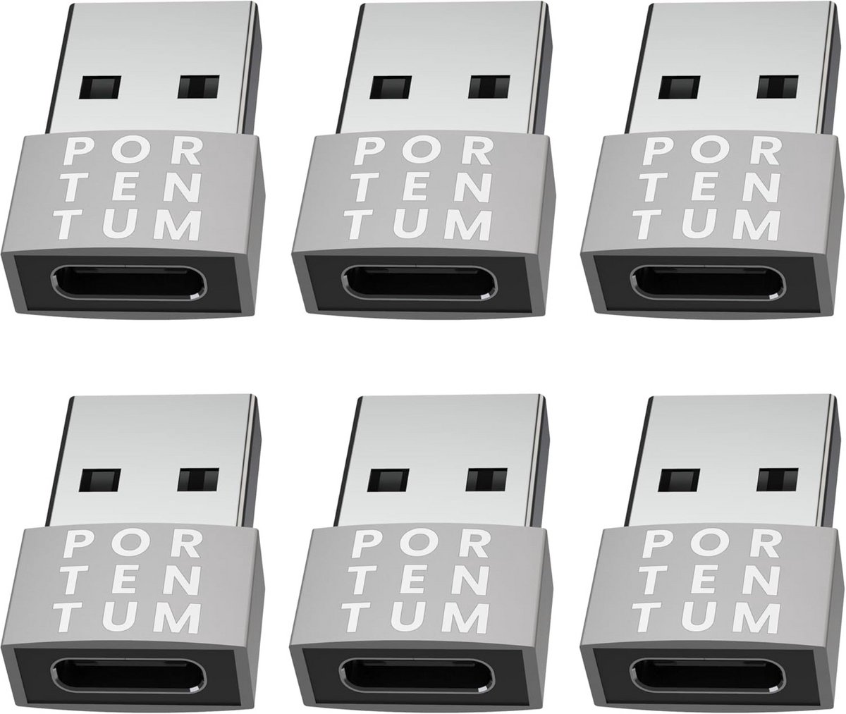 6x USB-C naar USB-A adapter 480 MB/s Snellere Dataoverdracht Zink