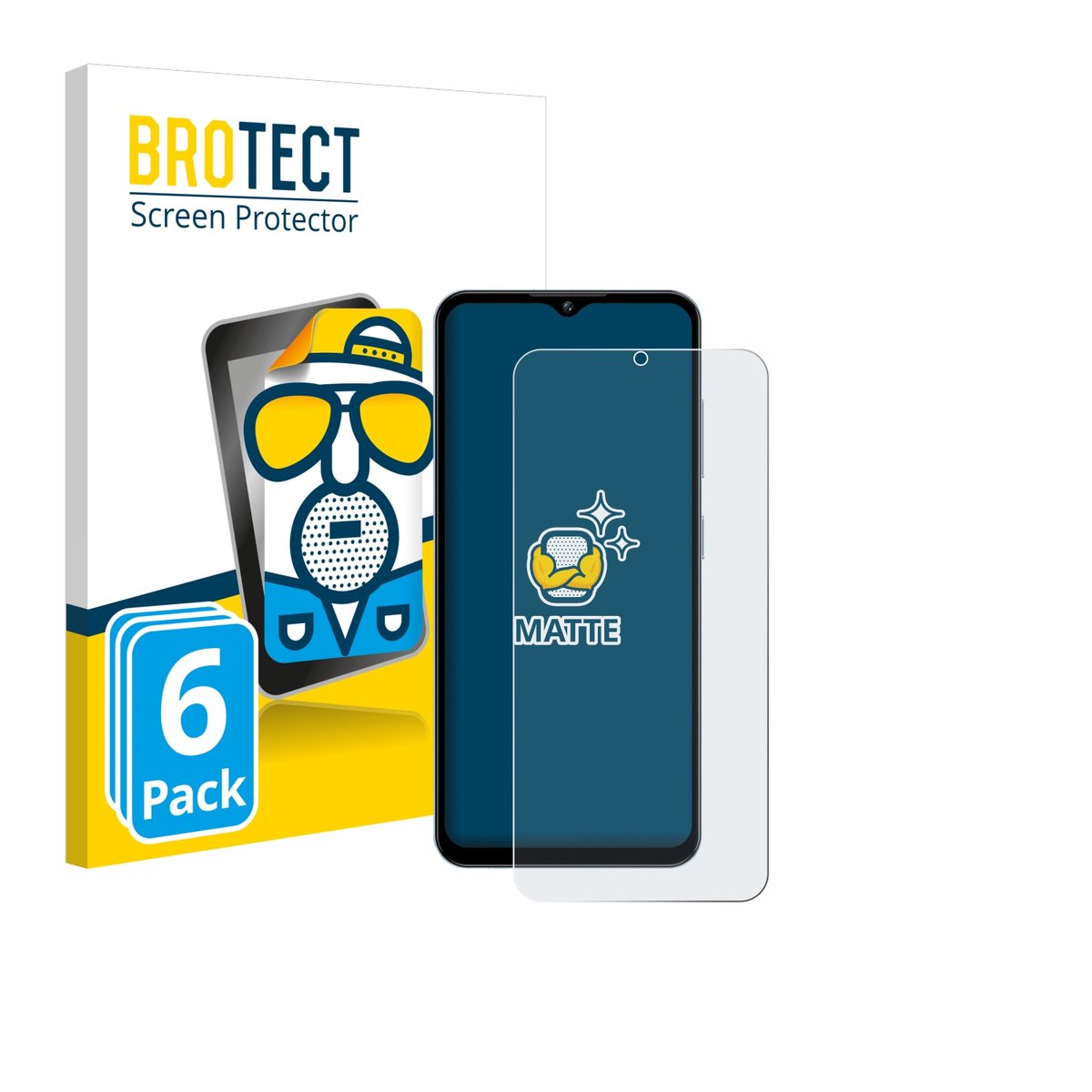 BROTECT - Screenprotector voor Oukitel C5 6,52" - Folie Beschermfolie matte 6 Stuks