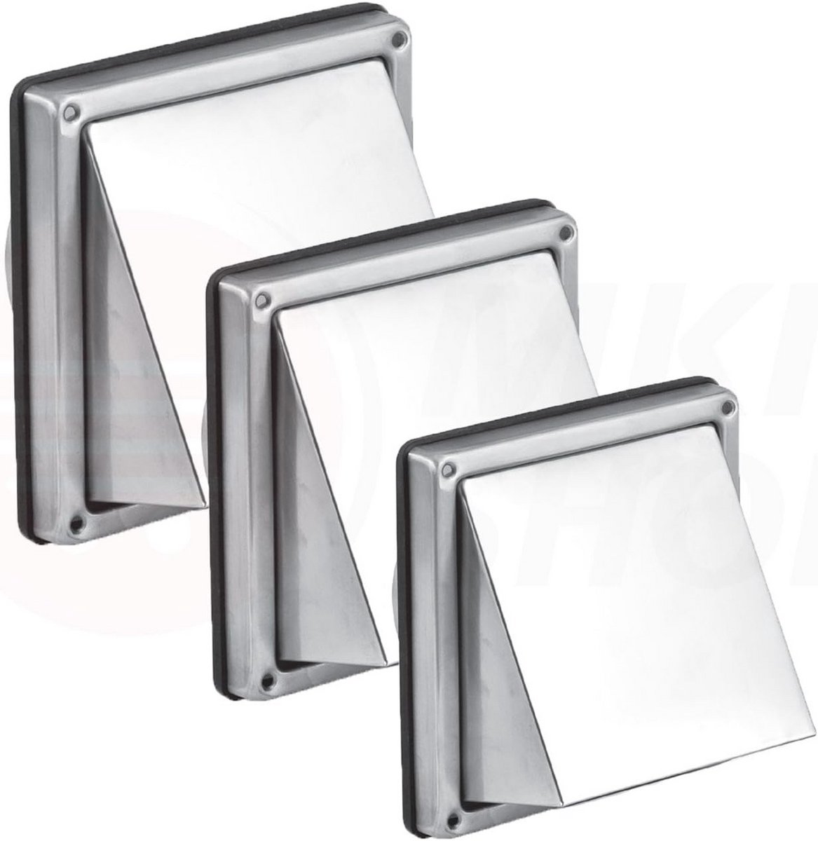 RVS afzuigkap ventilatierooster buitenafvoer zuurbestendig 125 mm