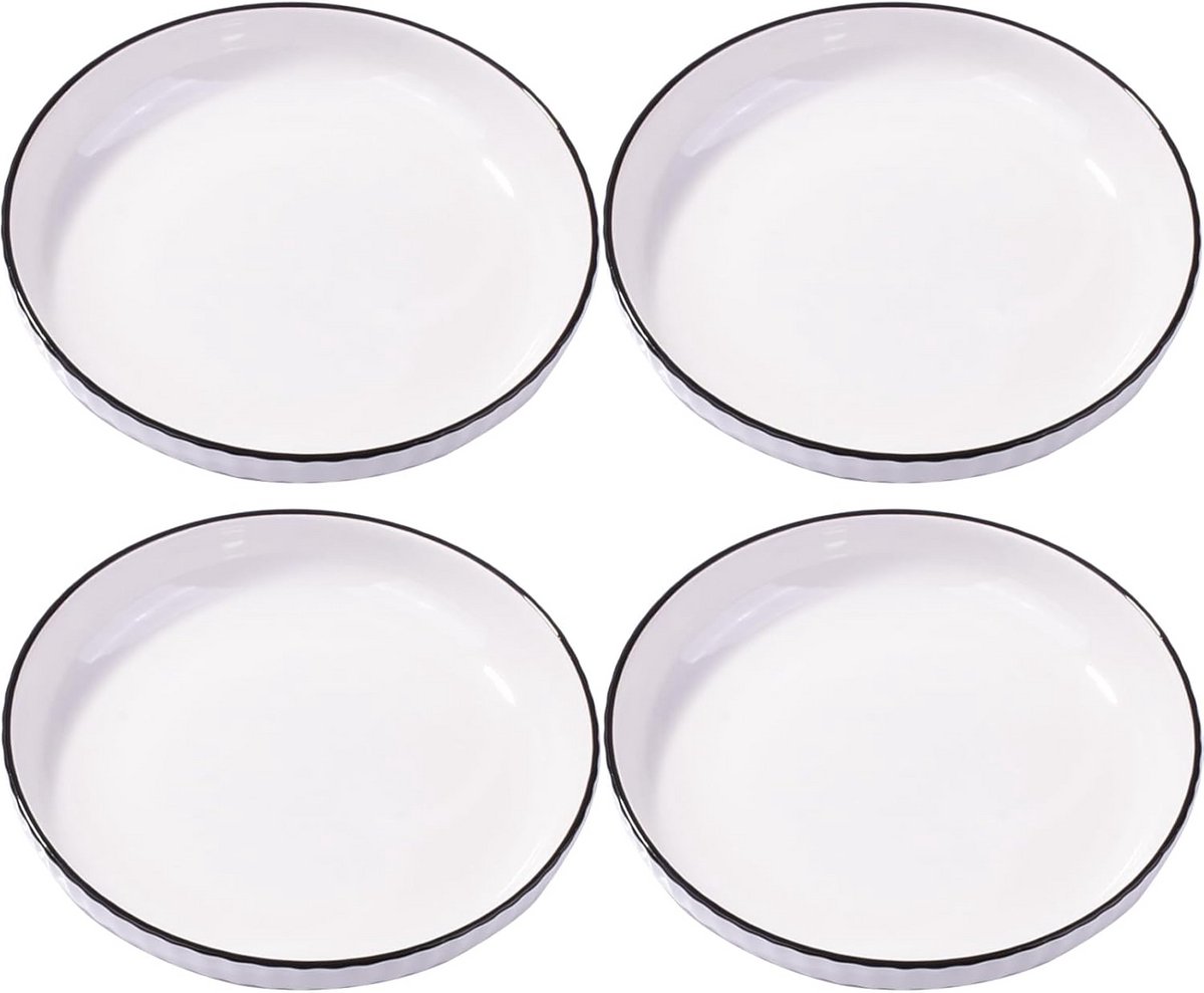 Keramische dinerborden 17,8 cm set van 4 wit